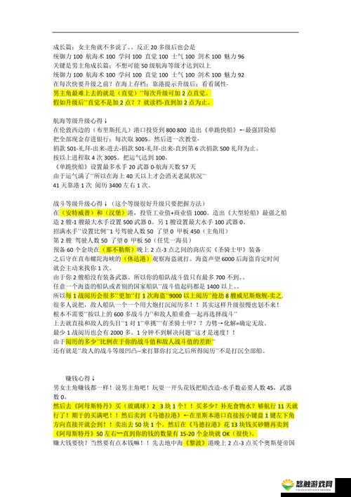 大航海时代5新手技巧详解,新手快速入门攻略