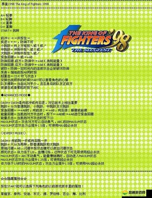 拳皇98新格斗家介绍，四大格斗家技能全揭秘