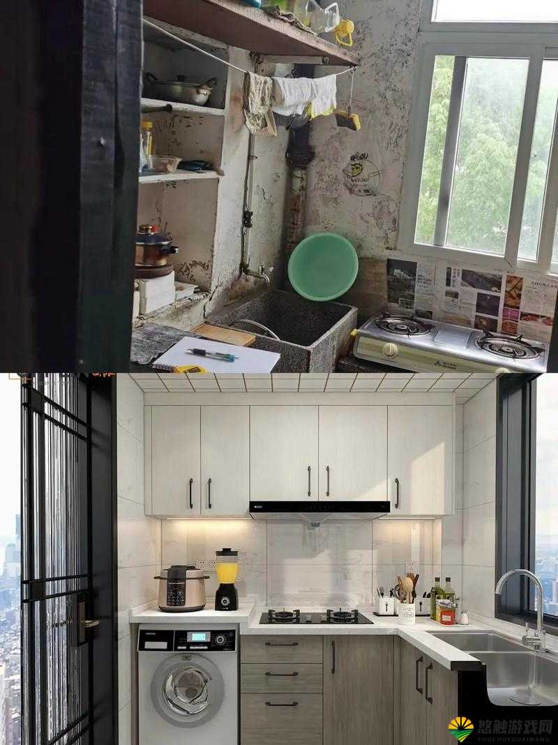 厨房经过精心改造实现焕然一新的全新面貌