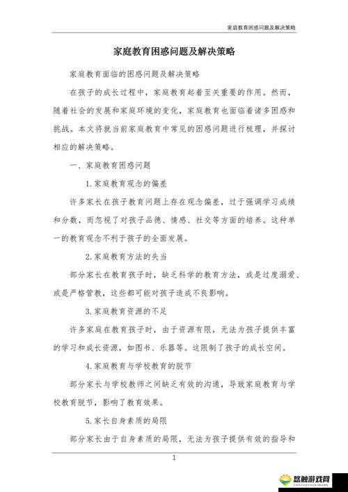 混乱家庭派对问题之解决策略探讨