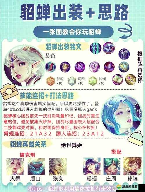 王者荣耀S9貂蝉出装顺序 S9赛季貂蝉怎么出装厉害