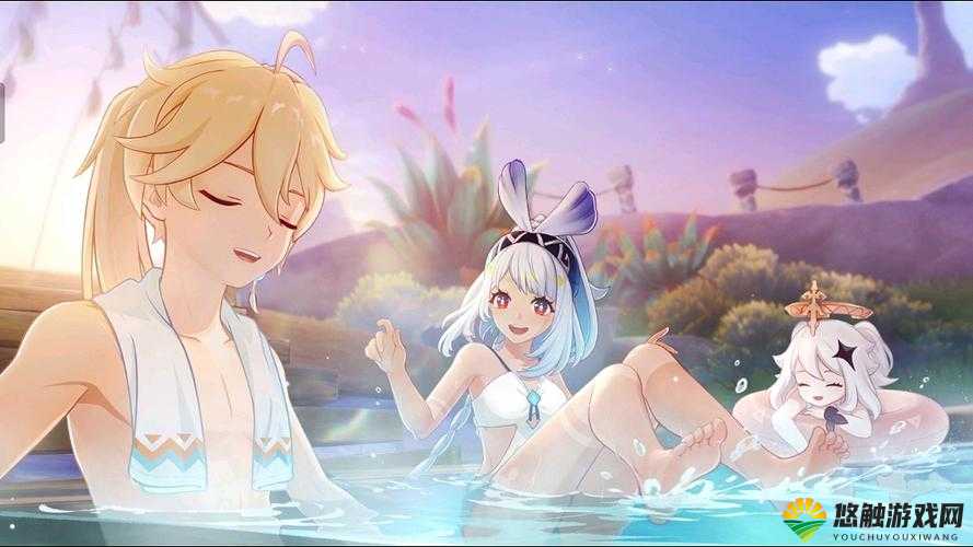 原神：旅行者与派蒙的温泉之旅