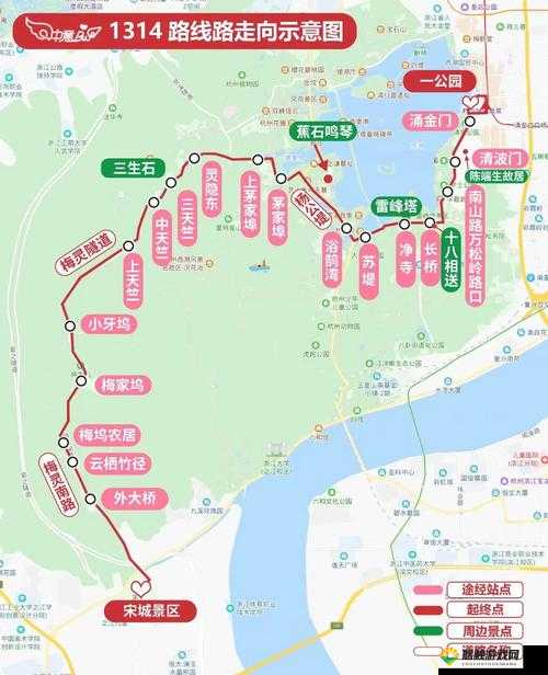 杭州 17 路公交车线路图，带你畅游杭州美景