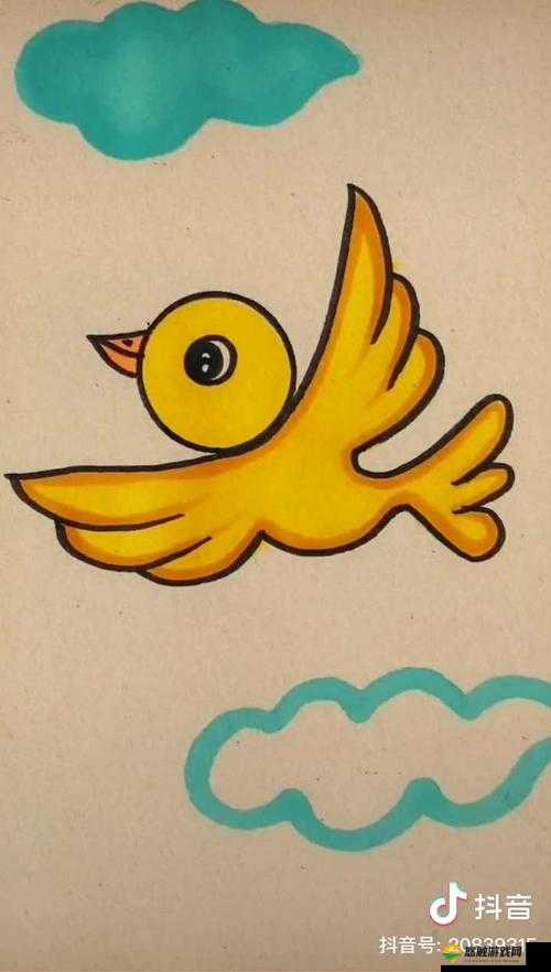 图片中这个小朋友画的是什么呢？是在天空中自由翱翔的小鸟吗？还是在草地上欢快玩耍的小兔子呢？